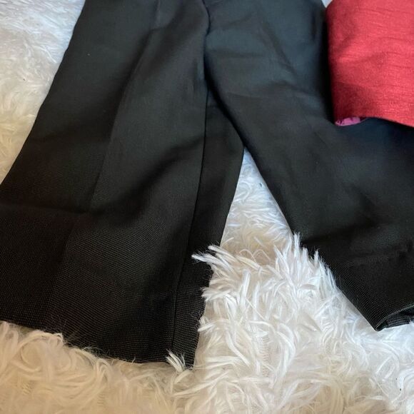 Van Heusen Black Boy Size 4 Dress Slacks & Boy S/M Maroon Dress Vest - Picture 2 of 7